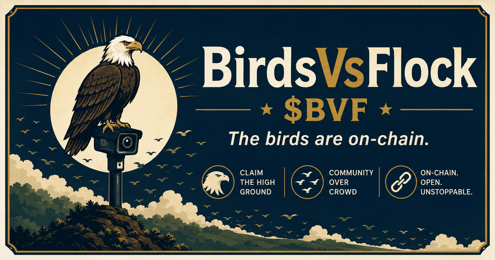 BirdsVsFlock brand banner featuring the eagle-and-camera identity.